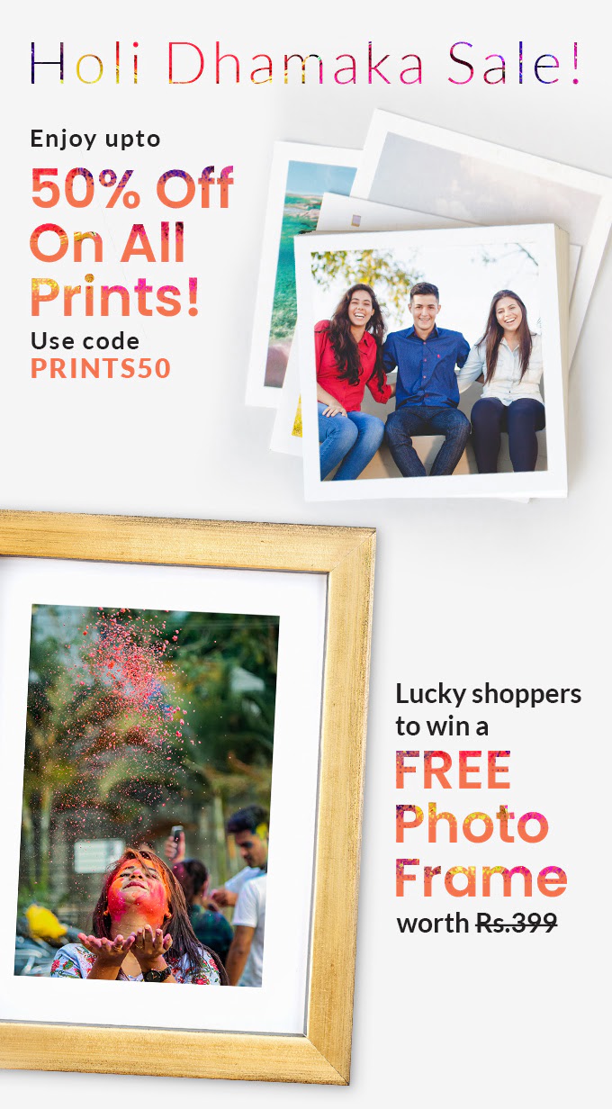 Holi Sale 50% off on Prints