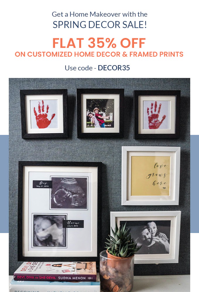 35% off on home decor & framed prints